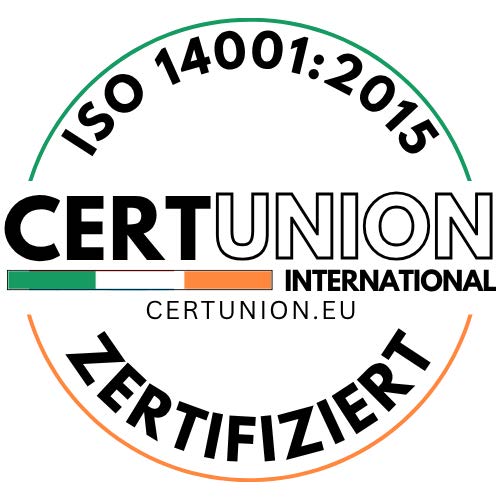 CERTUNION Siegel: ISO 14001:2015 zertifiziert