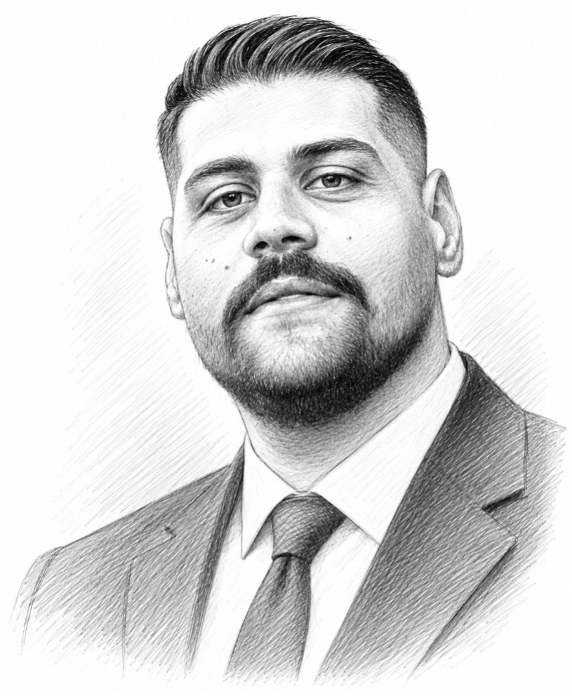 Porträtzeichnung von Ersin, dem Namensgeber der Marke ERSO